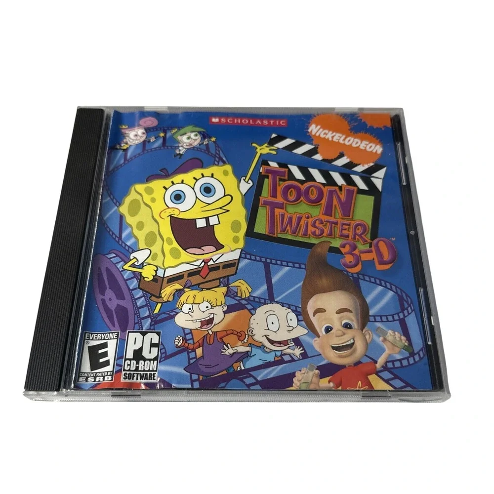 Nickelodeon Toon Twister 3-D PC Game SpongeBob Rugrats Jimmy Neutron 2003 CD-ROM